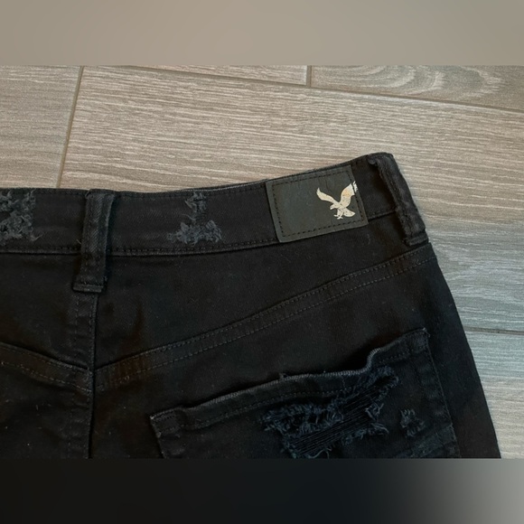 AE American Eagle Vintage Hi-Rise Festival Black Shorts, Distressed—Size 4••• - Picture 4 of 12